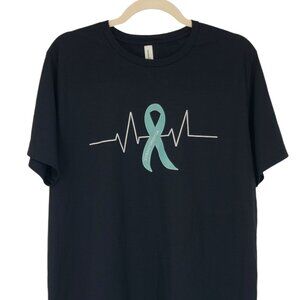 Support‎ Dysautonomia Awareness Heartbeat Ribbon Chronic Illness Graphic T-Shirt